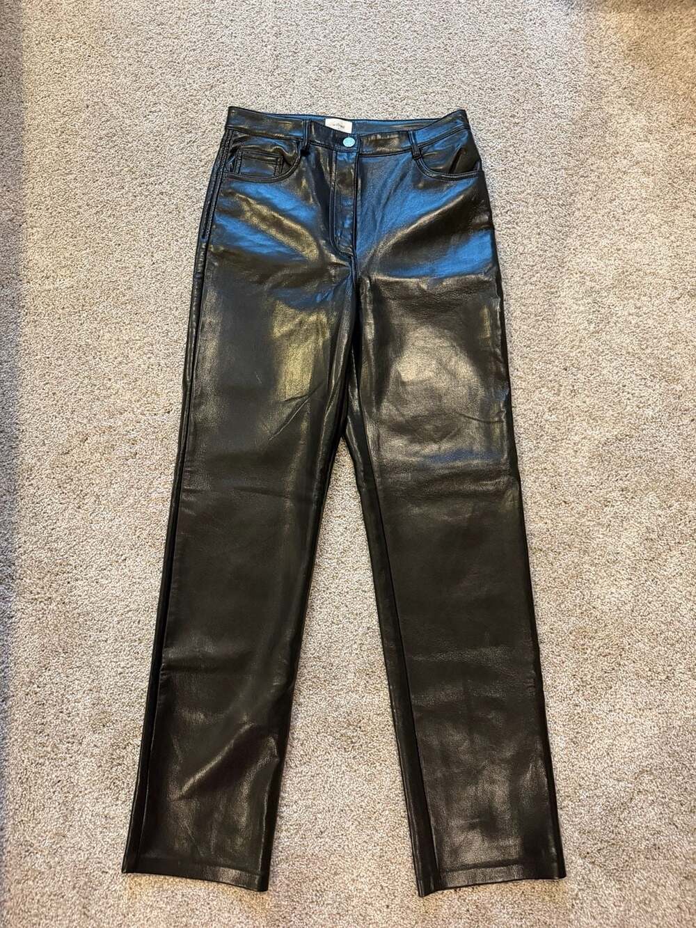 NEW Aritzia Wilfred Melina Pant Vegan Leather High Rise Straight Leg